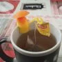Porte sachet de Thé pêcheur japonais qui change de couleur Orange Jaune