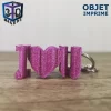 Porte clé fête des mères i love u mom
