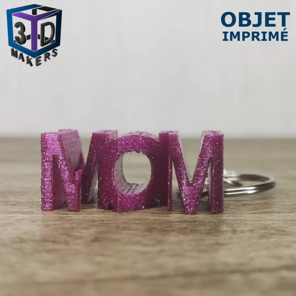 Porte clé fête des mères i love u mom