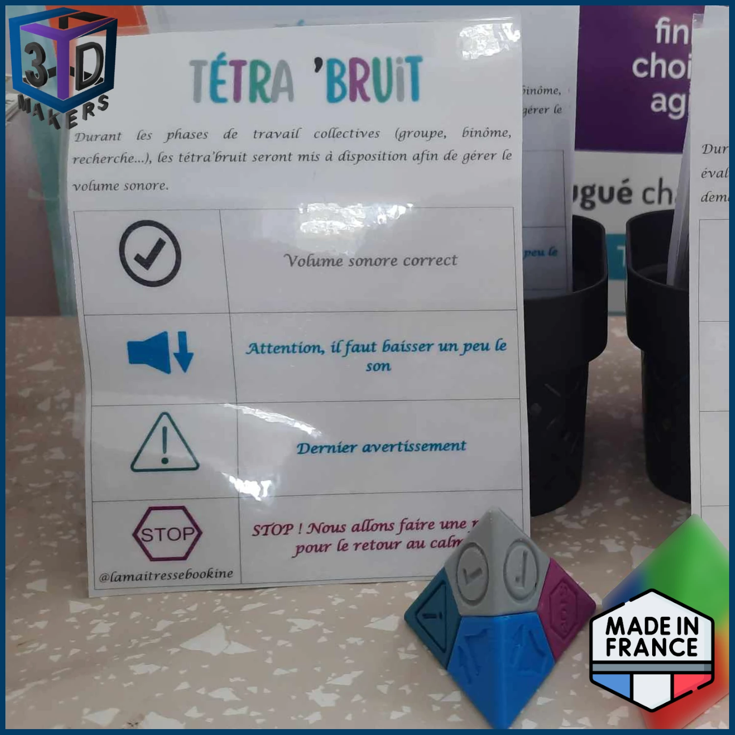 tetra'bruit et feuille explicative